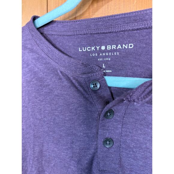 Lucky Brand Men’s Size Large T-Shirt – Purple Crewneck - Picture 3 of 4